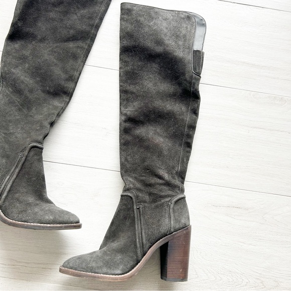 Vince Camuto Melaya Gray Suede OTK Over The Knee Boots Size 7 - Picture 2 of 7